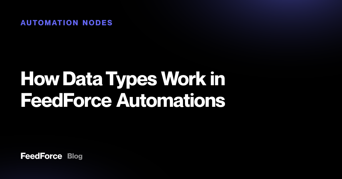 How Data Types Work in FeedForce Automations