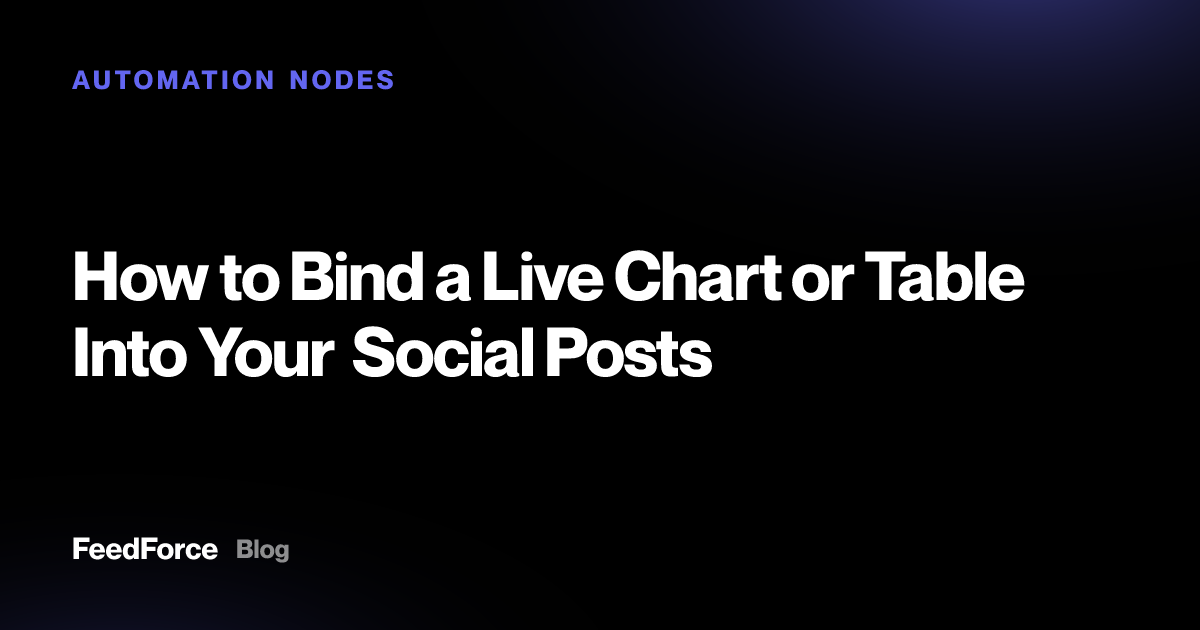 How to Bind a Live Chart or Table Into Your Social Posts