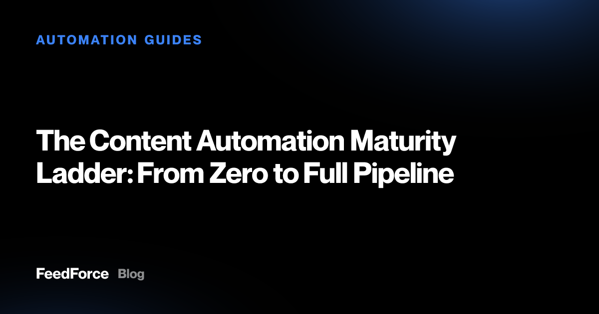 The Content Automation Maturity Ladder: From Zero to Full Pipeline