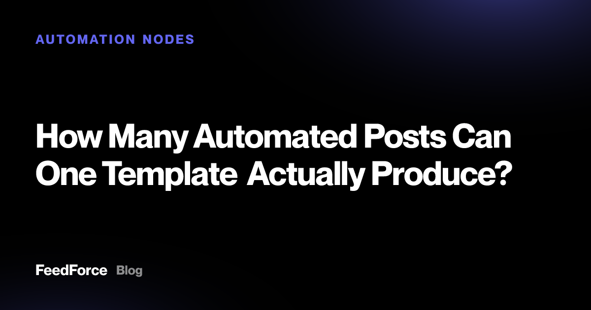 How Many Automated Posts Can One Template Actually Produce?