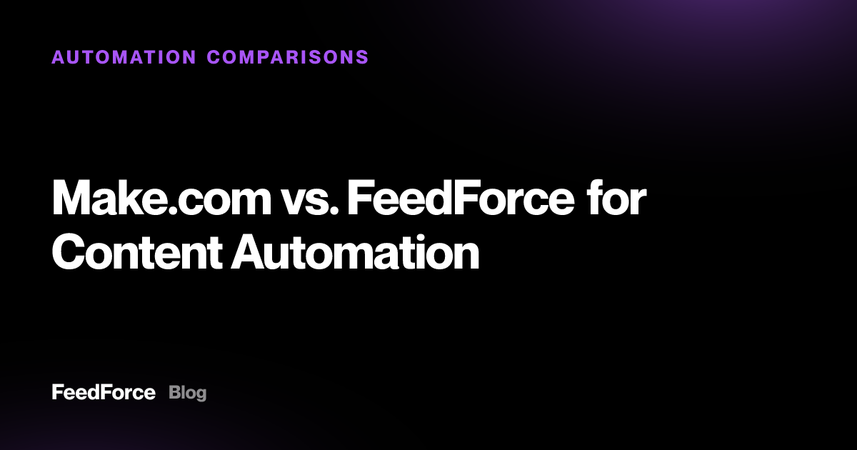 Make.com vs. FeedForce for Content Automation