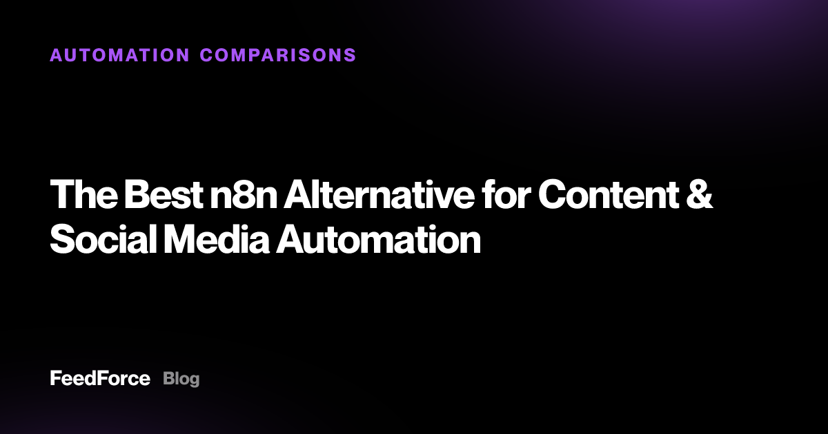 The Best n8n Alternative for Content & Social Media Automation