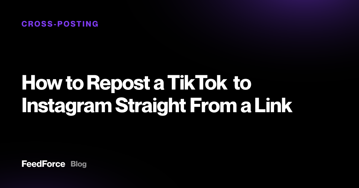 How to Repost a TikTok to Instagram Straight From a Link