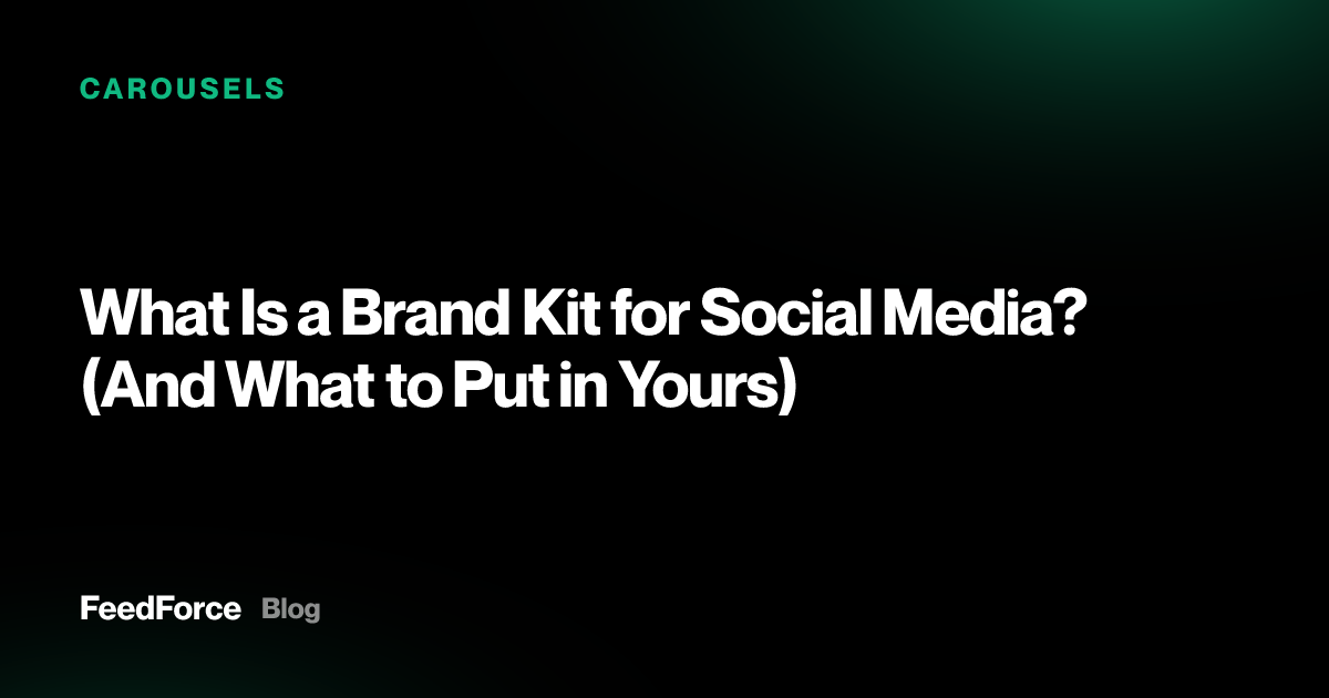 What Is a Brand Kit for Social Media? (And What to Put in Yours)