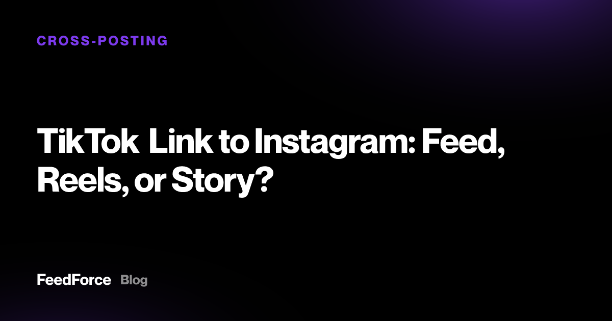 TikTok Link to Instagram: Feed, Reels, or Story?