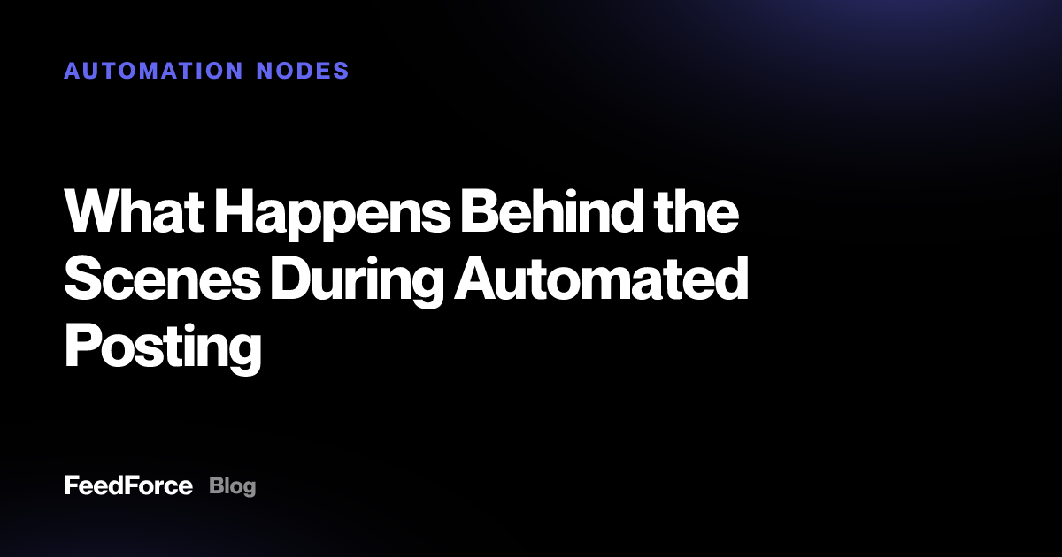 What Happens Behind the Scenes During Automated Posting
